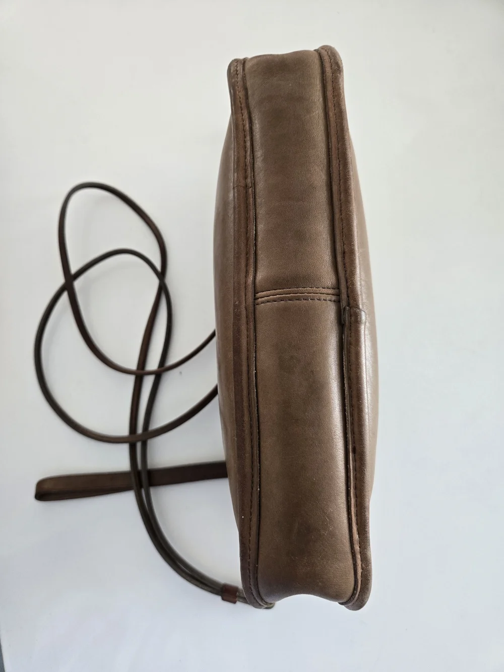 Coach Bonnie Cashin Vintage Small Brown Leather Shoulder Bag Distressed